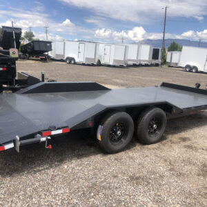 Black flatbed trailer for sale