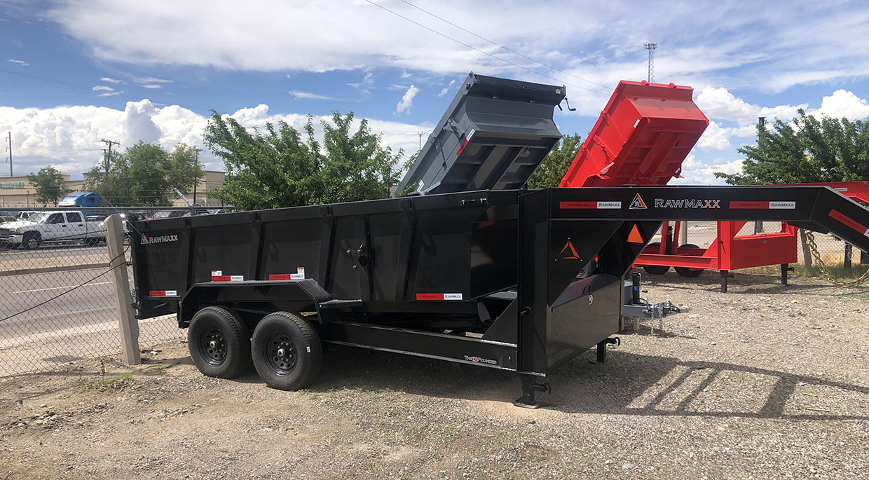 New black industrial dump trailer